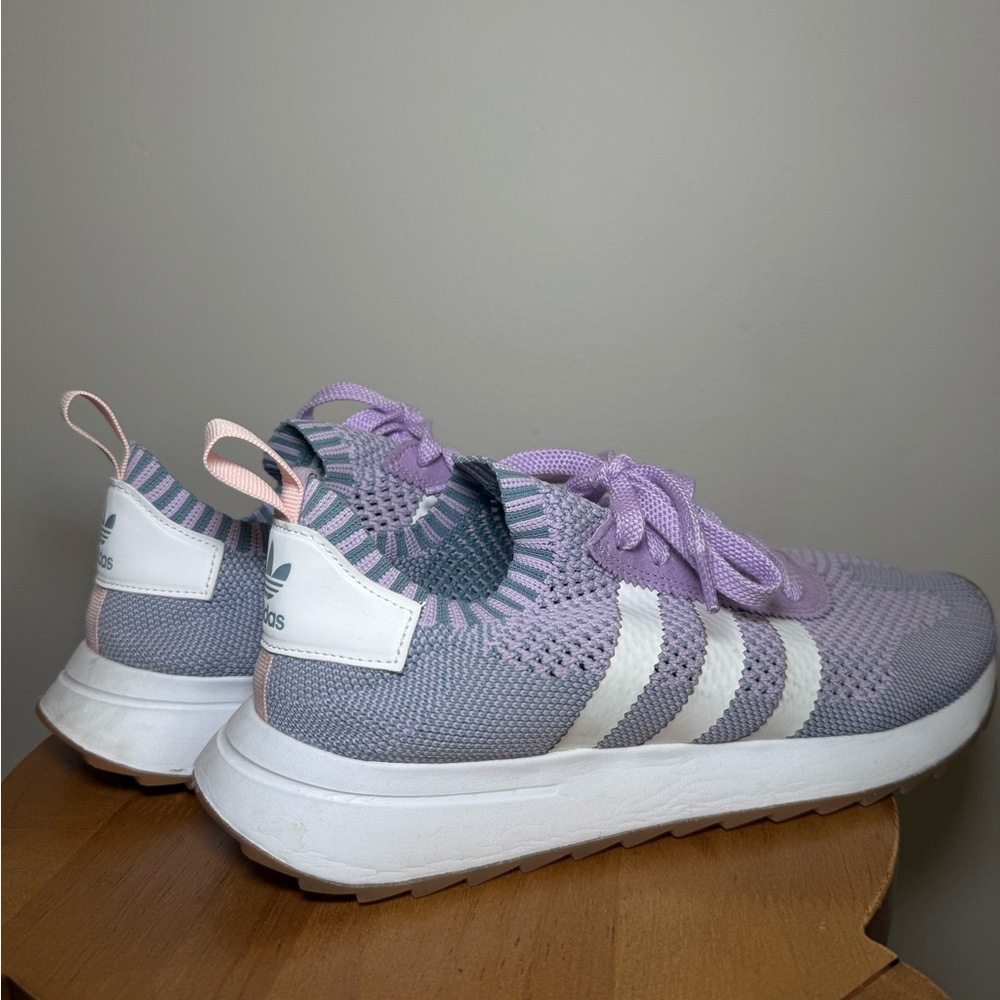 Adidas Women's Flashback Primeknit Lavender White Sneakers | 9